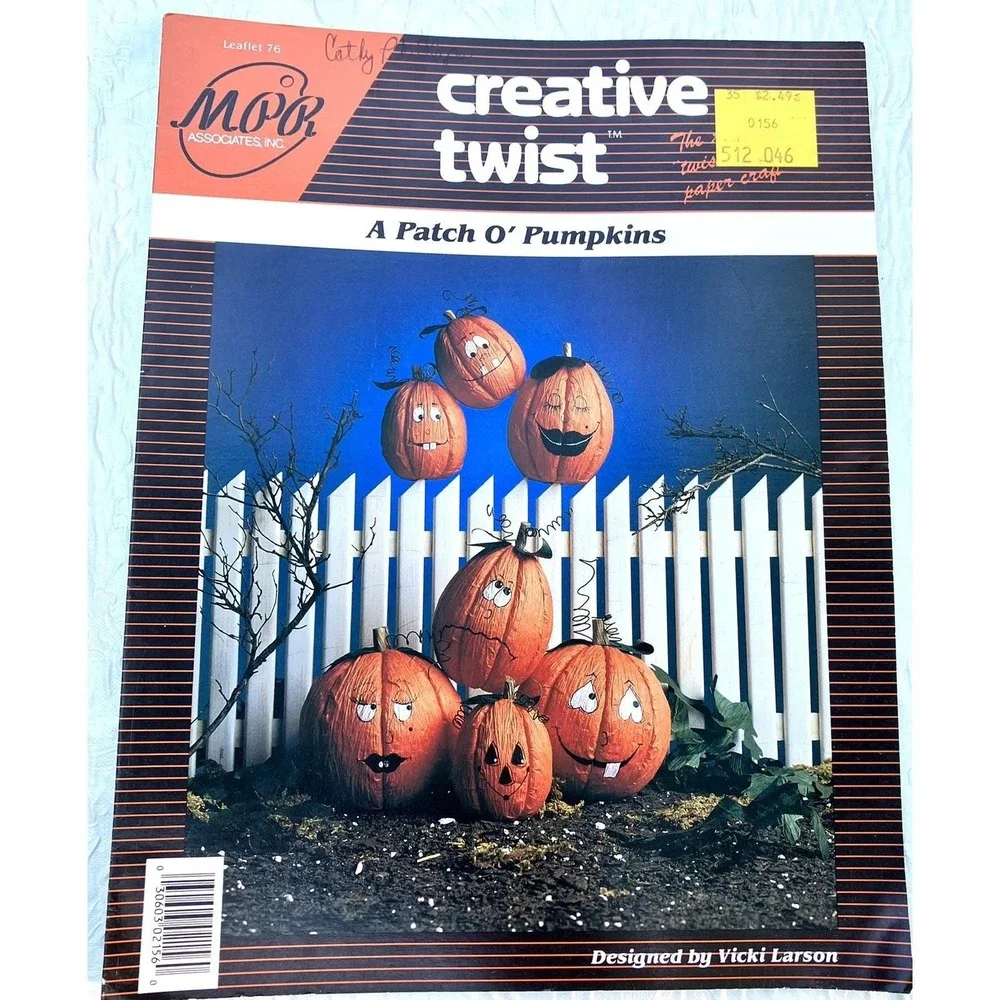 Vintage Fall Craft Booklets Lot Painted Pumpkins Creative Twist Country Project